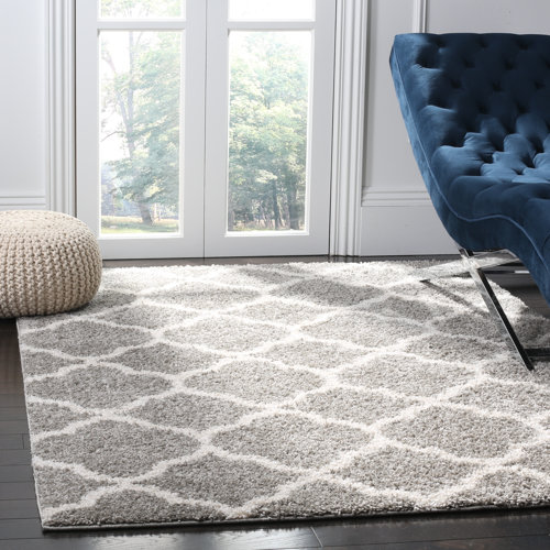 Wrought Studio Helsel Geometric Gray Area Rug & Reviews Wayfair